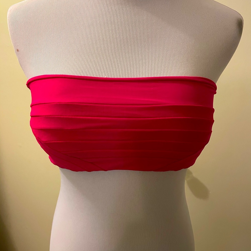 Mikoh Cape Town banded bandeau in sea berry